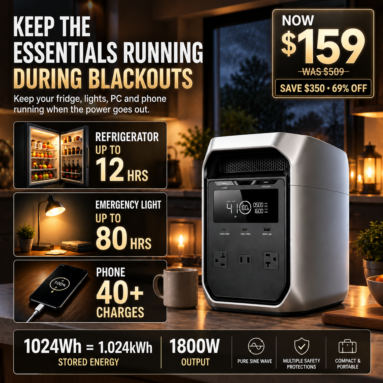 Large Capacity + Fast Charging = Endless Power, Anywhere, Anytime