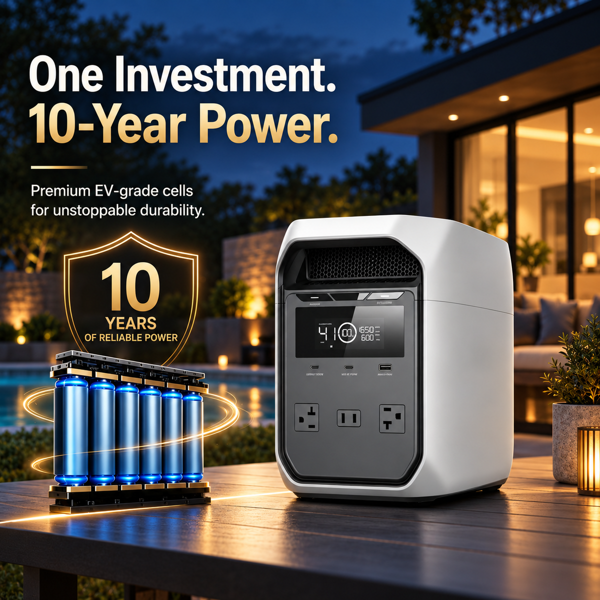 Large Capacity + Fast Charging = Endless Power, Anywhere, Anytime
