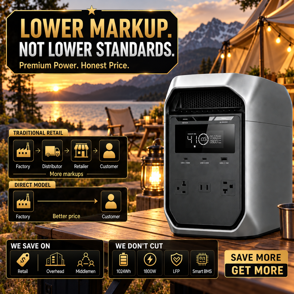 Large Capacity + Fast Charging = Endless Power, Anywhere, Anytime